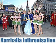 Start in die Faschingssaison 2008. Inthronisation des Narrhalla Prinzenpaares auf dem M&uuml;nchner Marienplatz am 08.02.2008 um 11.11 Uhr (Foto: Ingrid Grossmann)